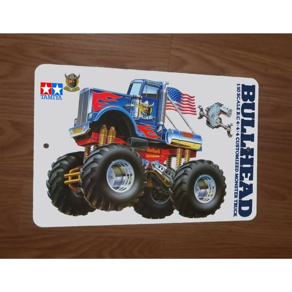 Bullhead RC Remote Control Monster Truck Box Artwork 8x12 Metal Wall Sign - Picture 1 of 1